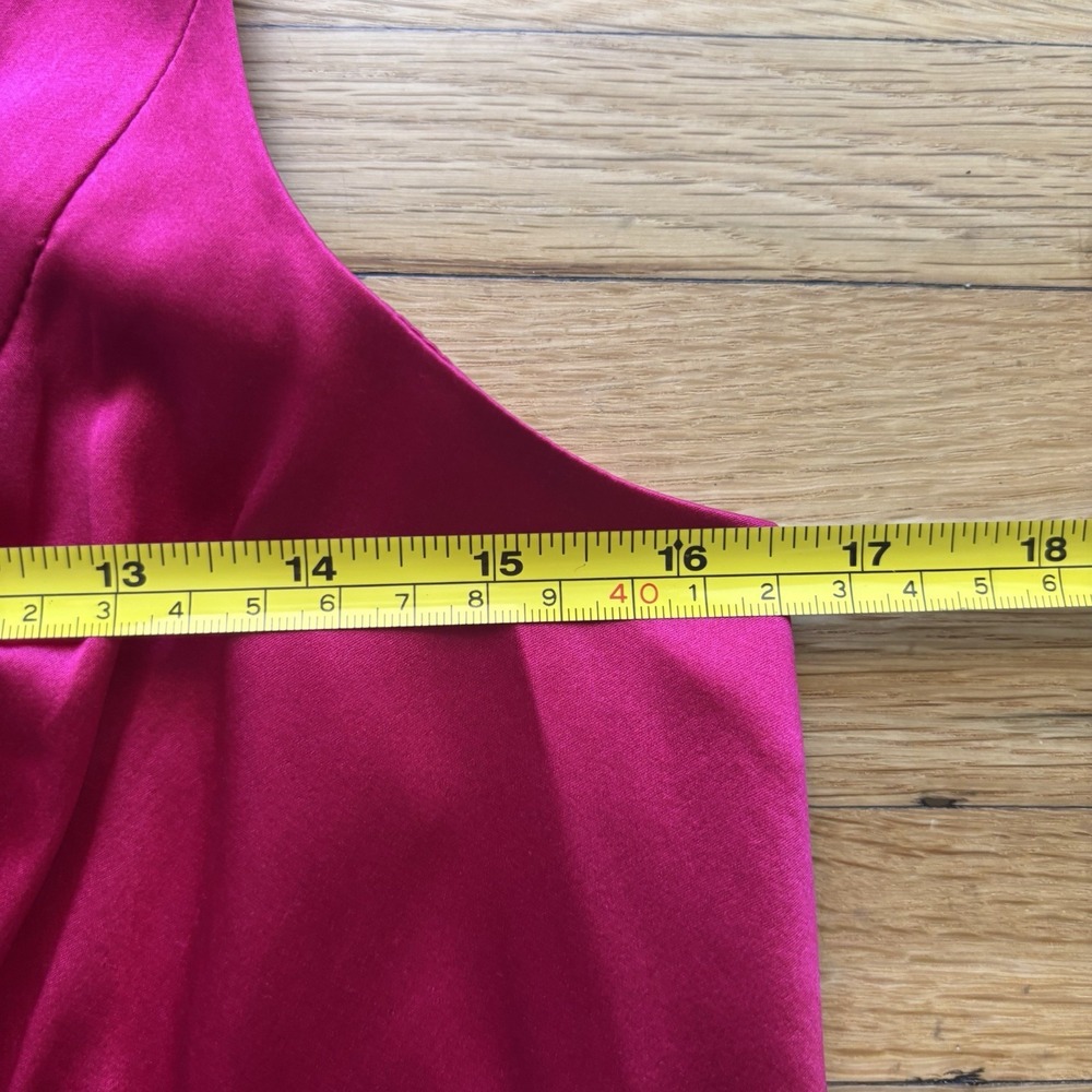 VTG Talbots Petites Silk Babydoll Camisole 6 Fuchsia‎  Sleeveless Y2K 2000s Cami - Picture 7 of 9